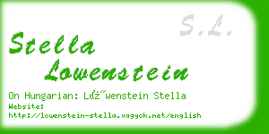 stella lowenstein business card